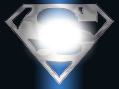 superman logo metal