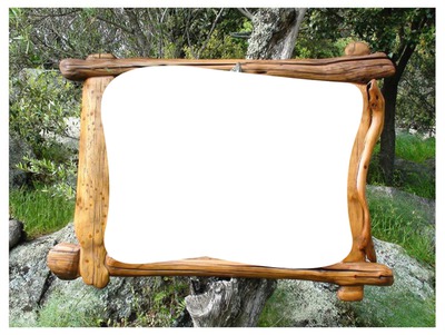 cadre bois Photomontage