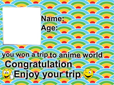 Anime lover's ticket Fotomontaż
