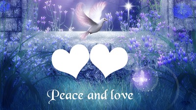 PEACE AND LOVE Fotomontáž