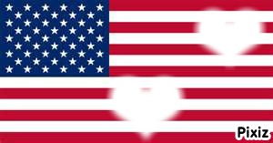 le drapeau americain フォトモンタージュ