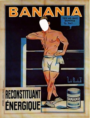 Vintage Banania ad Valokuvamontaasi