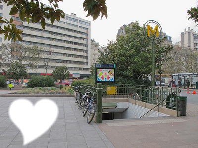 accès à la station métro de paris Fotomontage