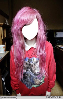 Pink Hairs フォトモンタージュ