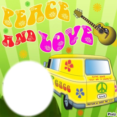 peace and love Фотомонтаж