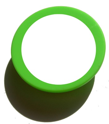 cadre rond vert avec ombre 1 photo Fotomontaż