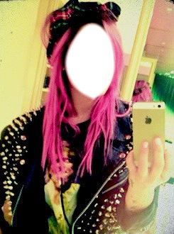 tu cabello rosa Fotomontagem