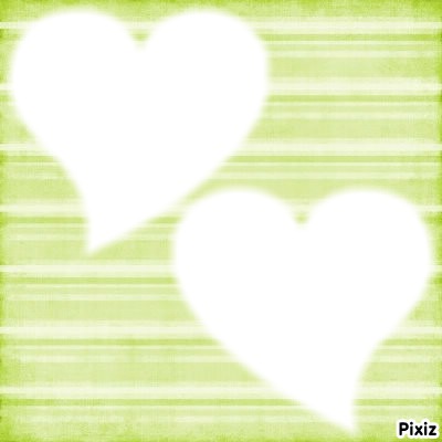 corazones verdes Montaje fotografico