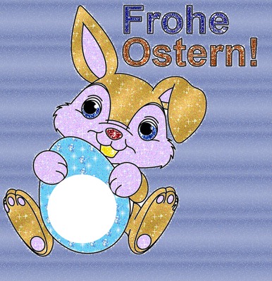Frohe Ostern Photo frame effect