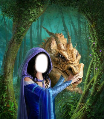 dragon and princess Photo frame effect