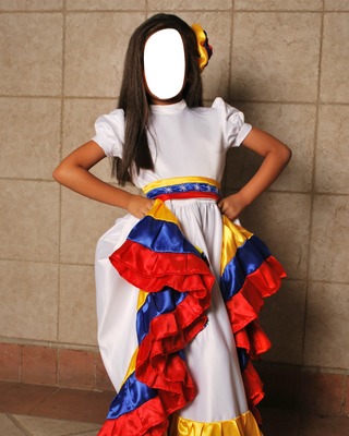 traje tipico venezuela Fotomontagem