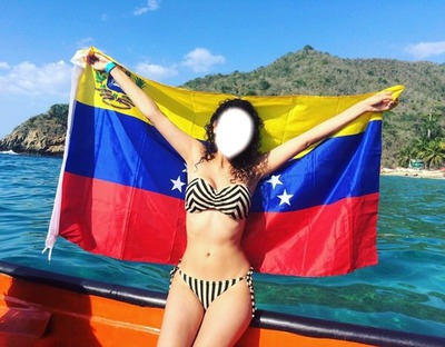 Bandera Venezuela Chica Montaje fotografico