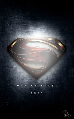 man of steel affiche logo フォトモンタージュ