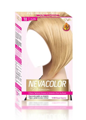 Nevacolor saç boyası 10 platin sarı Montaje fotografico