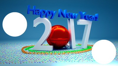 happy new year 2017 Photo frame effect