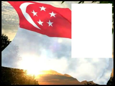 Singapore flag Фотомонтаж