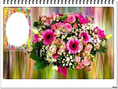 Bouquet de fleurs Фотомонтаж
