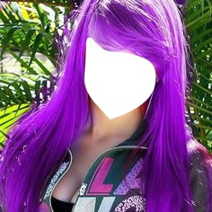 cabelo roxo Photomontage