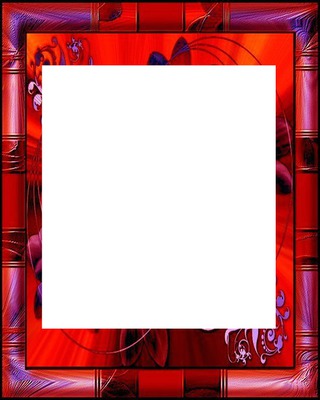 cadre rouge Fotomontage