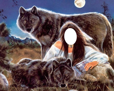 les loups et moi Valokuvamontaasi