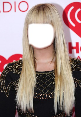 Demi Lovato Blond Hair Photo frame effect