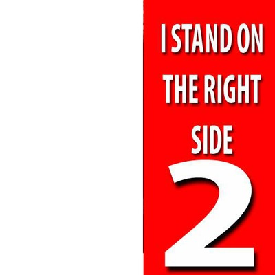 i stand the right side Fotomontāža