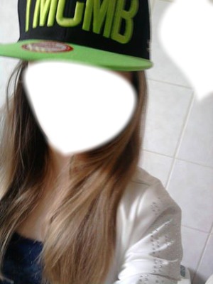 fille avec casquettes ymcmb Photo frame effect