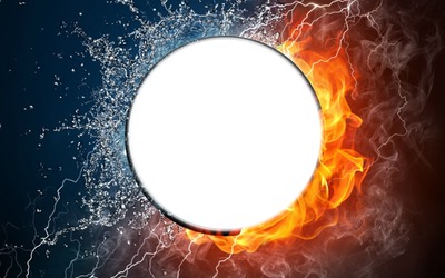 Water and Fire Photo frame effect