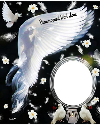 remembering with love Photo frame effect