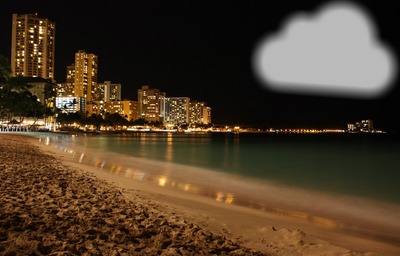 sahilde gece Fotoğraf editörü