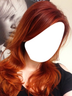 Hair orange Photo frame effect