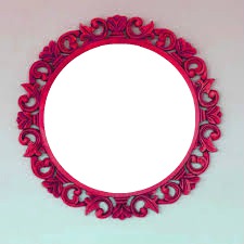 espejo rosa Fotomontaż