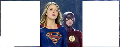 kara zorel alias supergirl,barry alen alias flash 2 Montaje fotografico