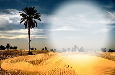 Wüste Fotomontage