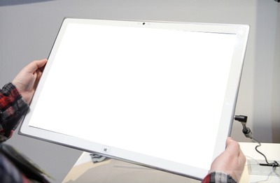 tablet gigante Fotomontagem