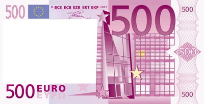 500 Euro Montaje fotografico