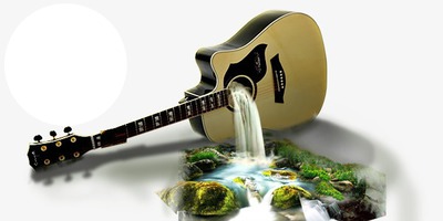 guitare fontaine Fotomontage