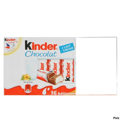 kinder chocolat Fotomontaža
