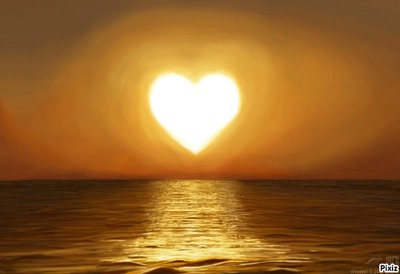 Heart Shaped Sun Montaje fotografico