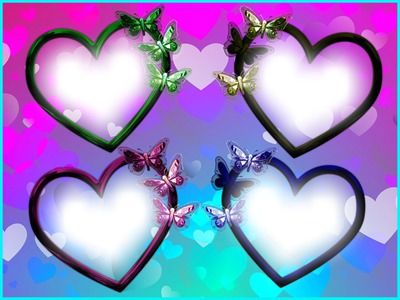 Coeur color Photo frame effect
