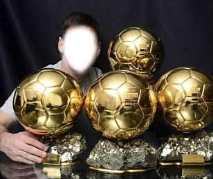 Messi Ballon D'or Фотомонтажа