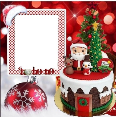 renewilly pastel y foto navideño Fotomontagem