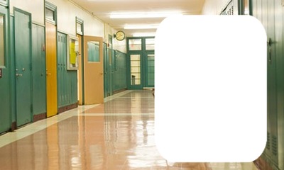 school hall Photo frame effect