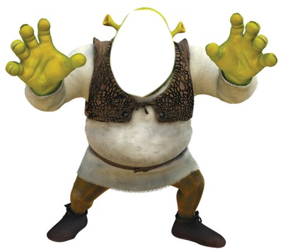 "Visage de Shrek" フォトモンタージュ