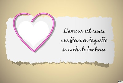 l'amour... Photo frame effect