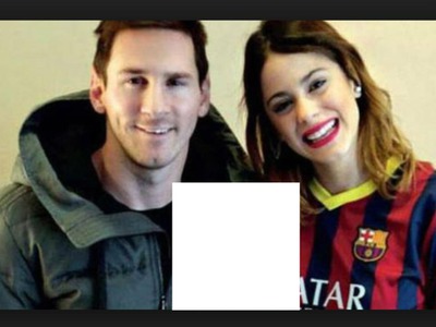 Messi en Violetta Montaje fotografico