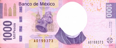 Mexican 1000 pesos Fotomontāža