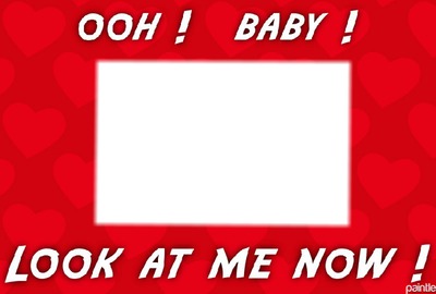 look at me now  baby love 1  rectangle Photo frame effect
