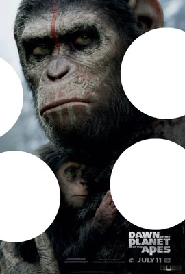 Planeta dos macacos o confronto Fotomontaggio