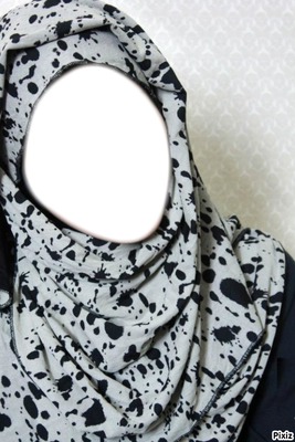 fashion hijab Photo frame effect